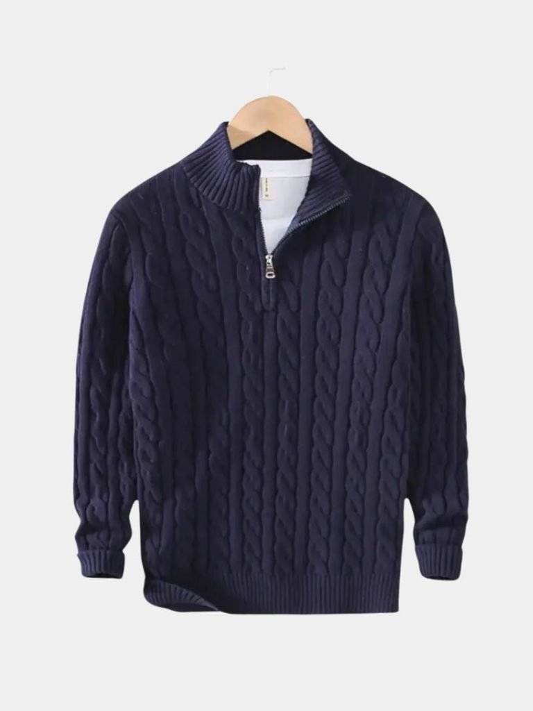 Essential Half Zip Curve Sweater - Casa  Laro CASA LARO