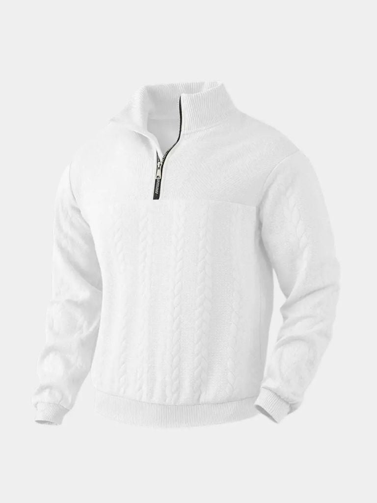Essential Henley Quarter Zip Pullover - Casa  Laro CASA LARO