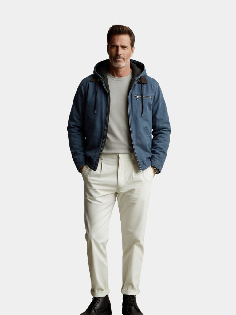 Essential Hooded Work Jacket - Casa  Laro CASA LARO