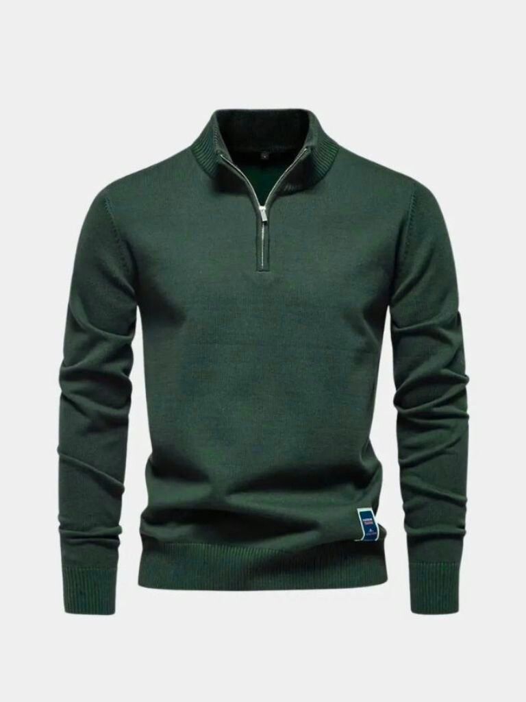 Essential Quarter-Zip Jumper Sweater - Casa  Laro CASA LARO