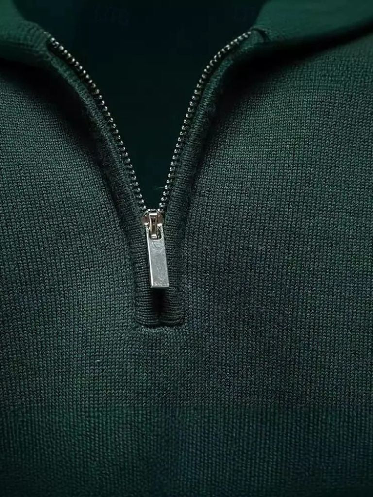 Essential Quarter-Zip Jumper Sweater - Casa  Laro CASA LARO