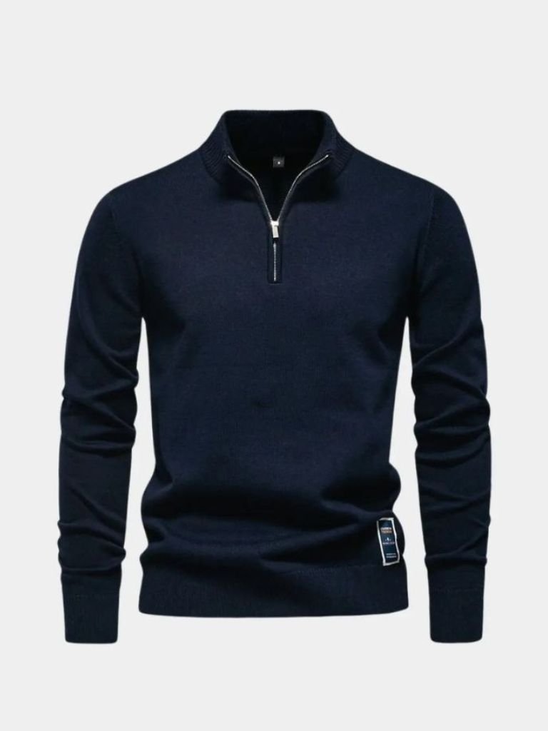 Essential Quarter-Zip Jumper Sweater - Casa  Laro CASA LARO