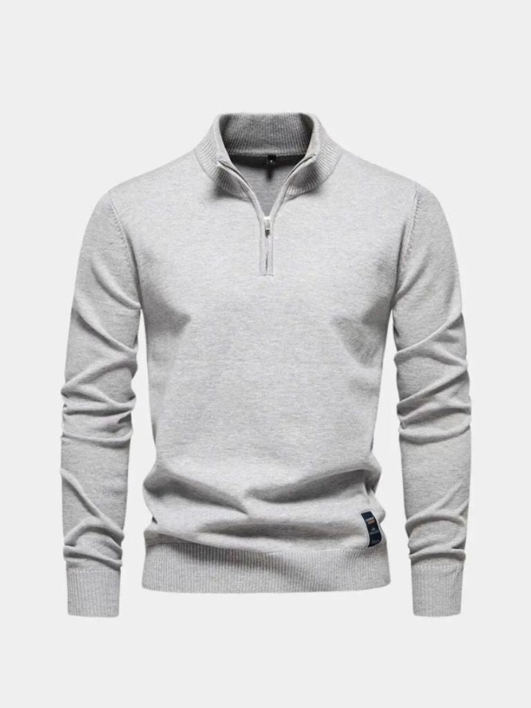Essential Quarter-Zip Jumper Sweater - Casa  Laro CASA LARO