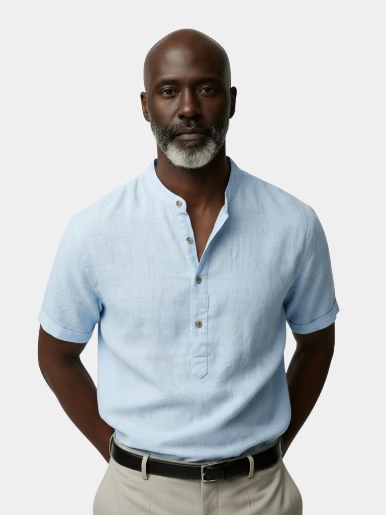 Essential Short Sleeve Linen Shirt - Casa  Laro CASA LARO