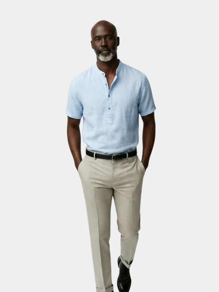 Essential Short Sleeve Linen Shirt - Casa  Laro CASA LARO