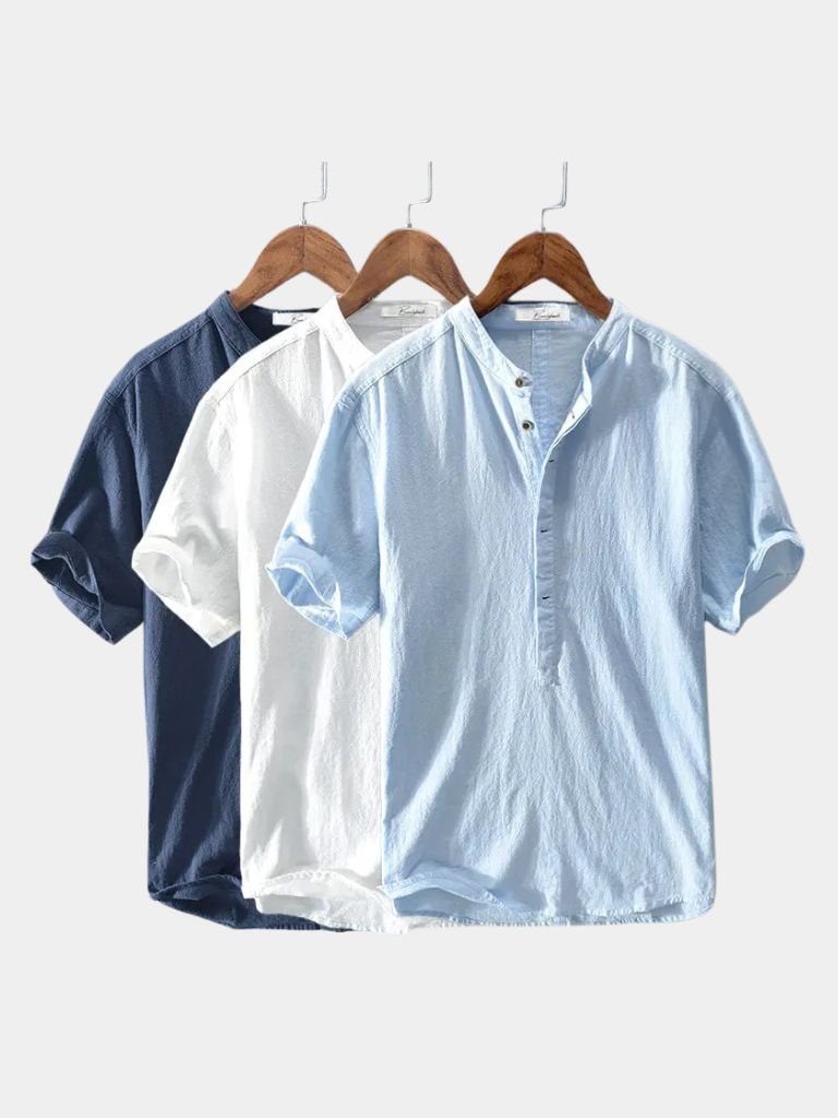 Essential Short Sleeve Linen Shirt - Casa  Laro CASA LARO