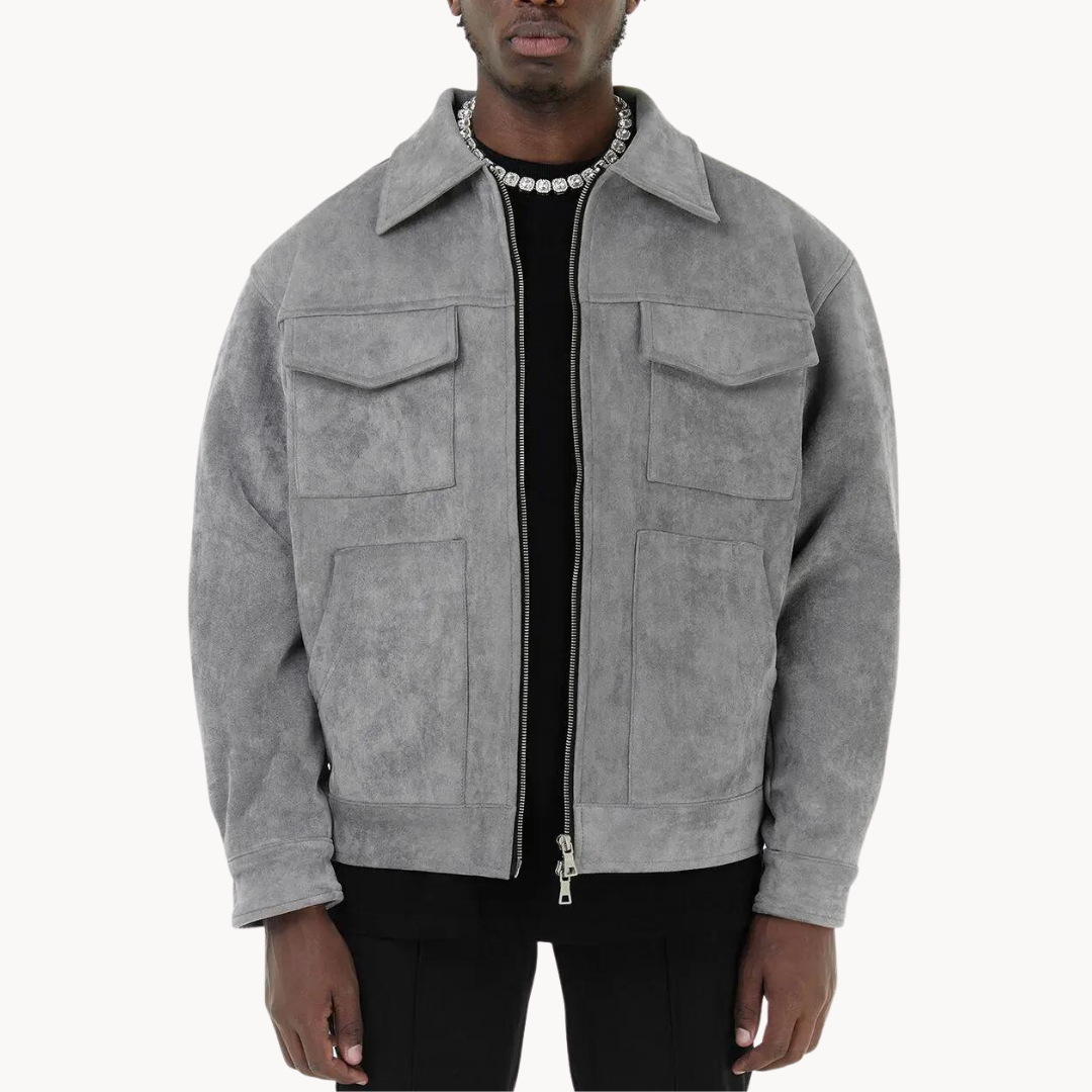 Suede Zip-Collar - Jacket