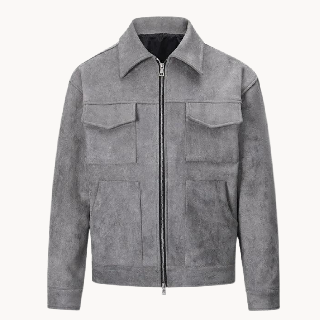 Suede Zip-Collar - Jacket