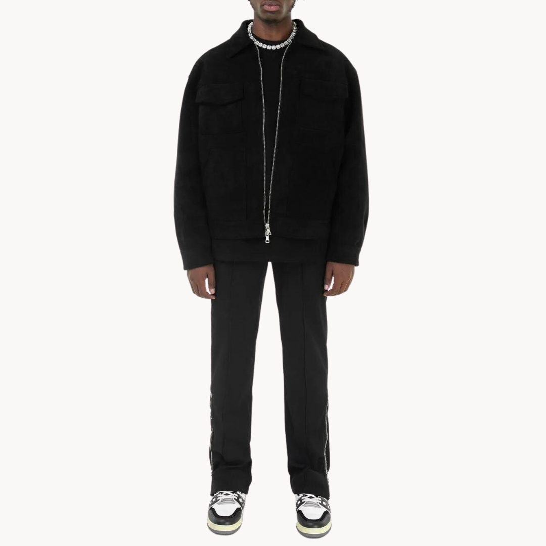 Suede Zip-Collar - Jacket