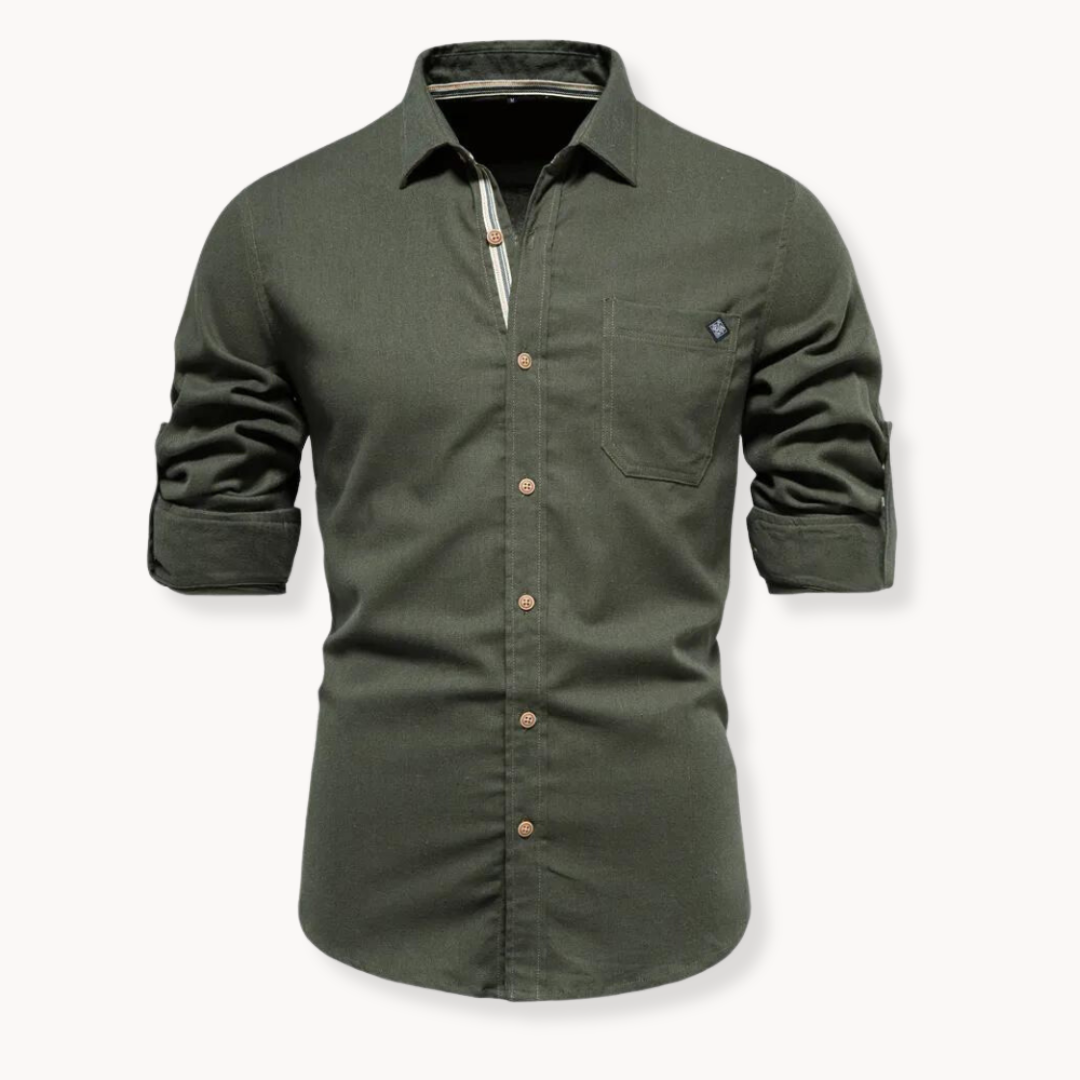 Cotton Button-Down - Shirt