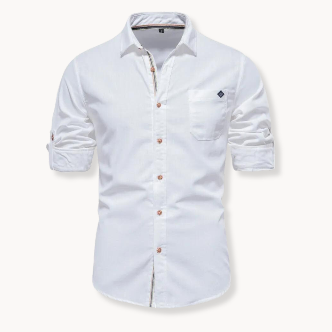 Cotton Button-Down - Shirt