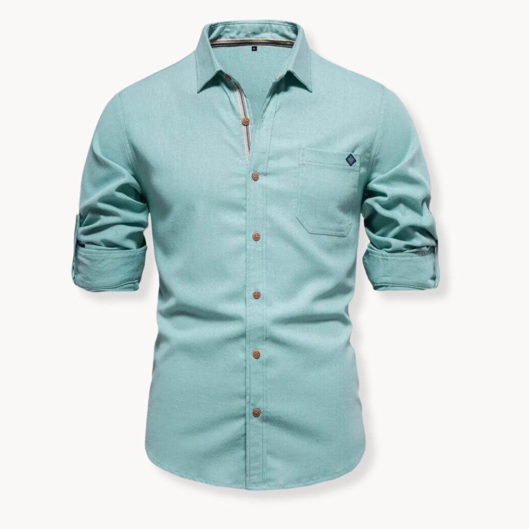 Cotton Button-Down - Shirt