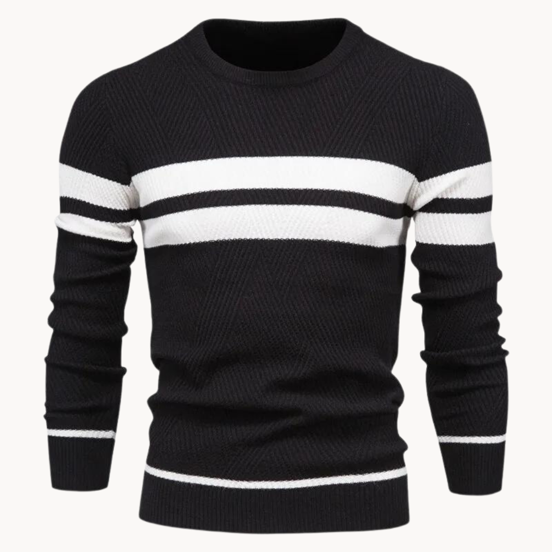 Striped Cotton Crewneck - Sweater