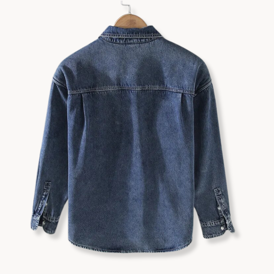 Lined Denim Button-Up - Shirt