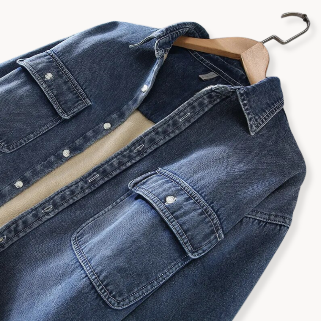 Lined Denim Button-Up - Shirt