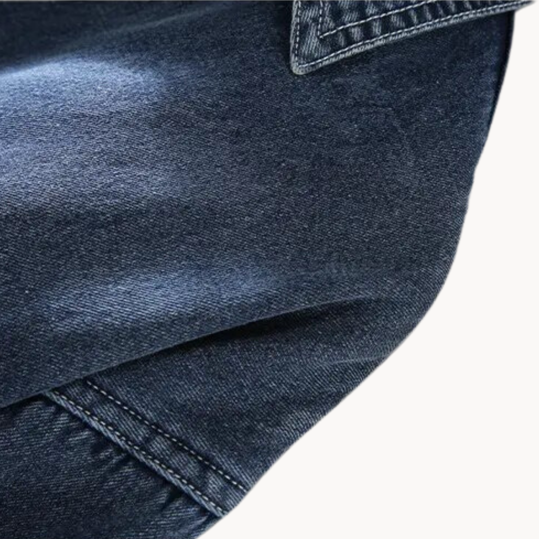 Lined Denim Button-Up - Shirt
