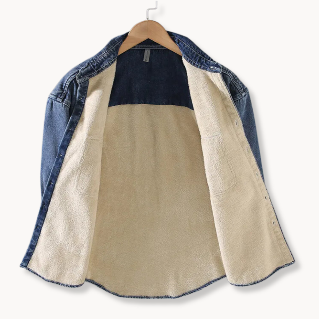 Lined Denim Button-Up - Shirt