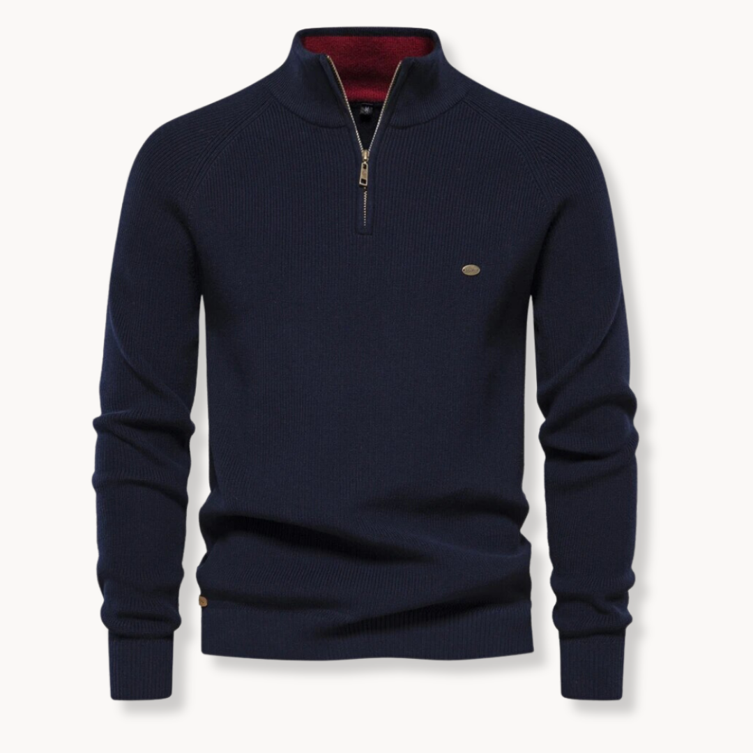 Moss Green Quarter Zip - Sweater
