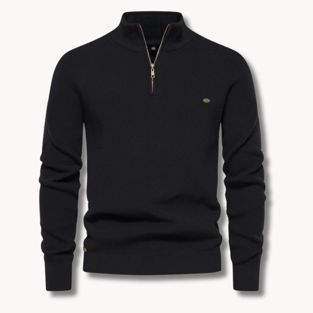 Moss Green Quarter Zip - Sweater