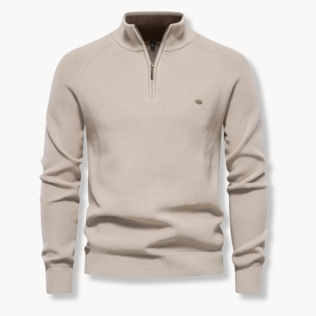 Moss Green Quarter Zip - Sweater