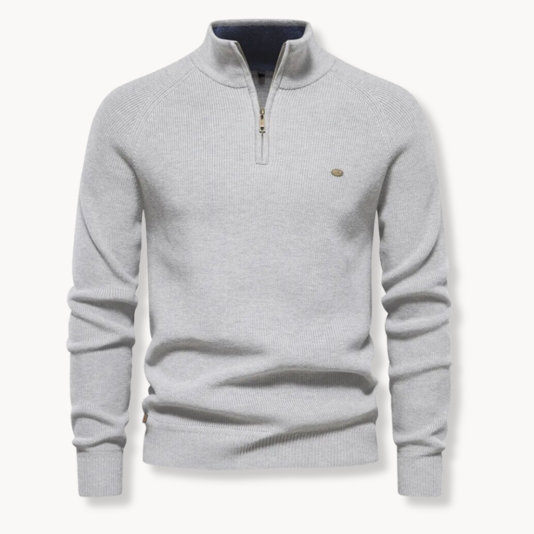 Moss Green Quarter Zip - Sweater