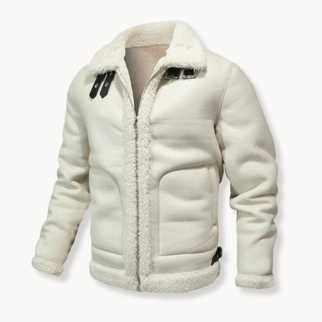 Shearling-Lined Leather - Jacket