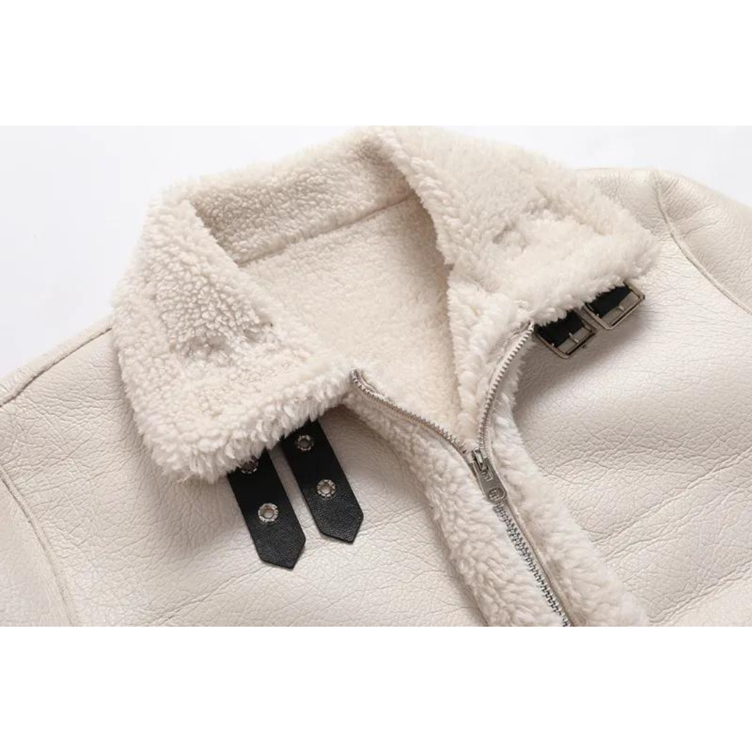 Shearling-Lined Leather - Jacket