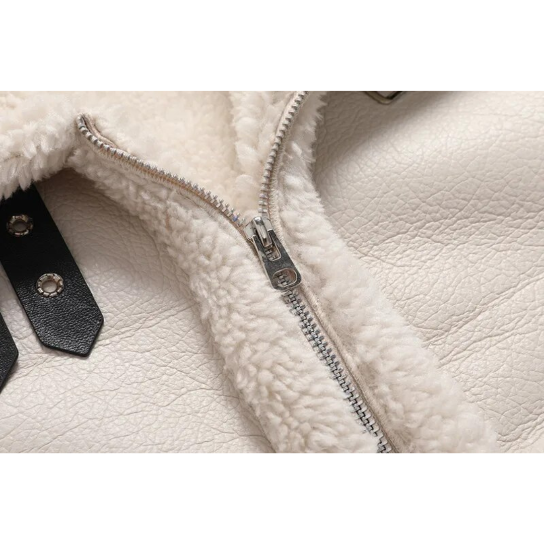 Shearling-Lined Leather - Jacket