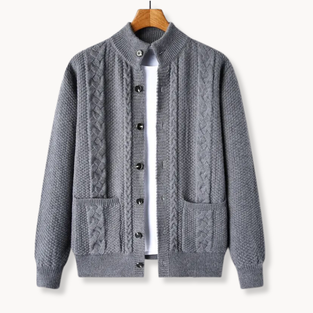 Cable Knit Wool - Cardigan