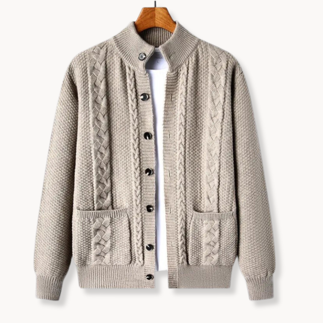 Cable Knit Wool - Cardigan