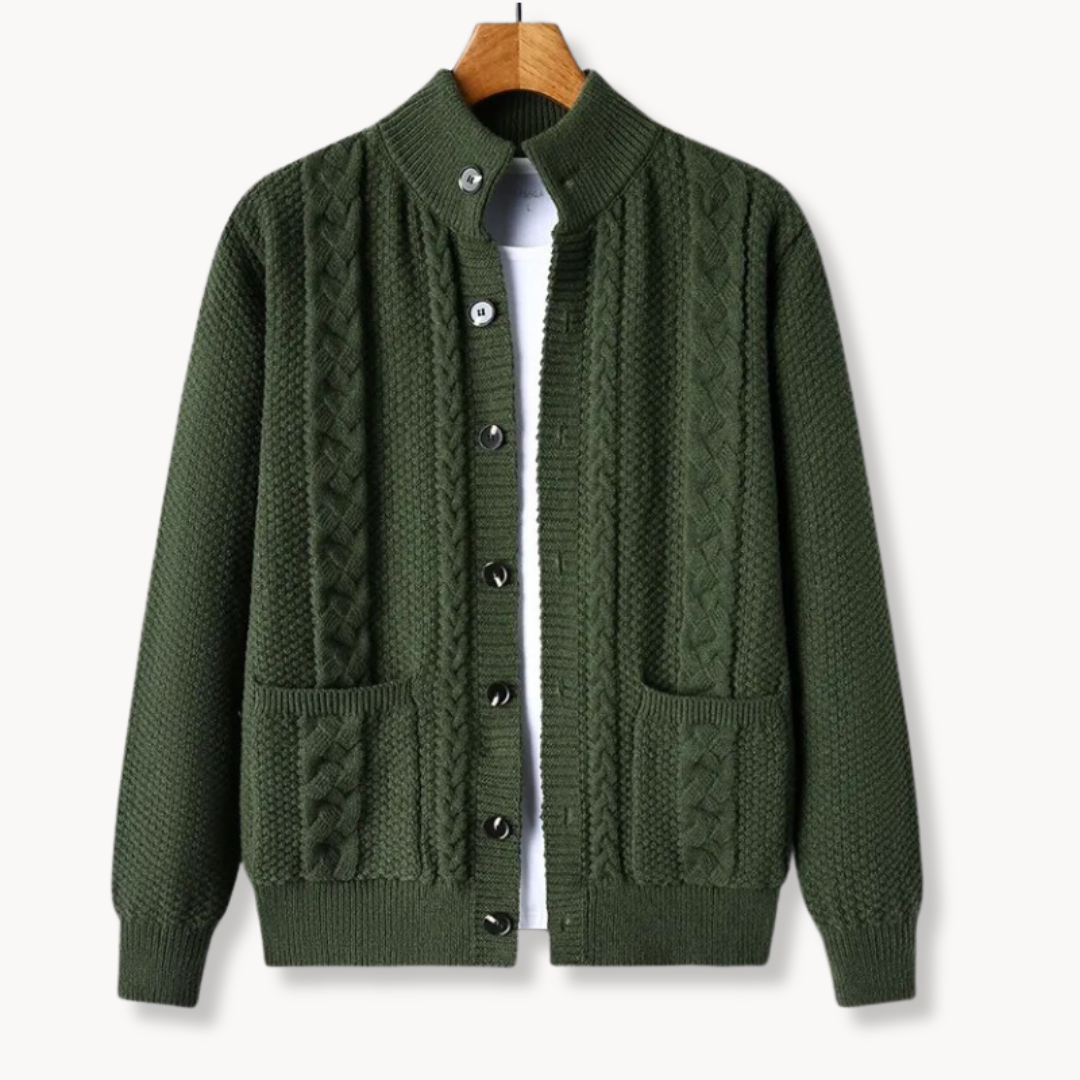 Cable Knit Wool - Cardigan