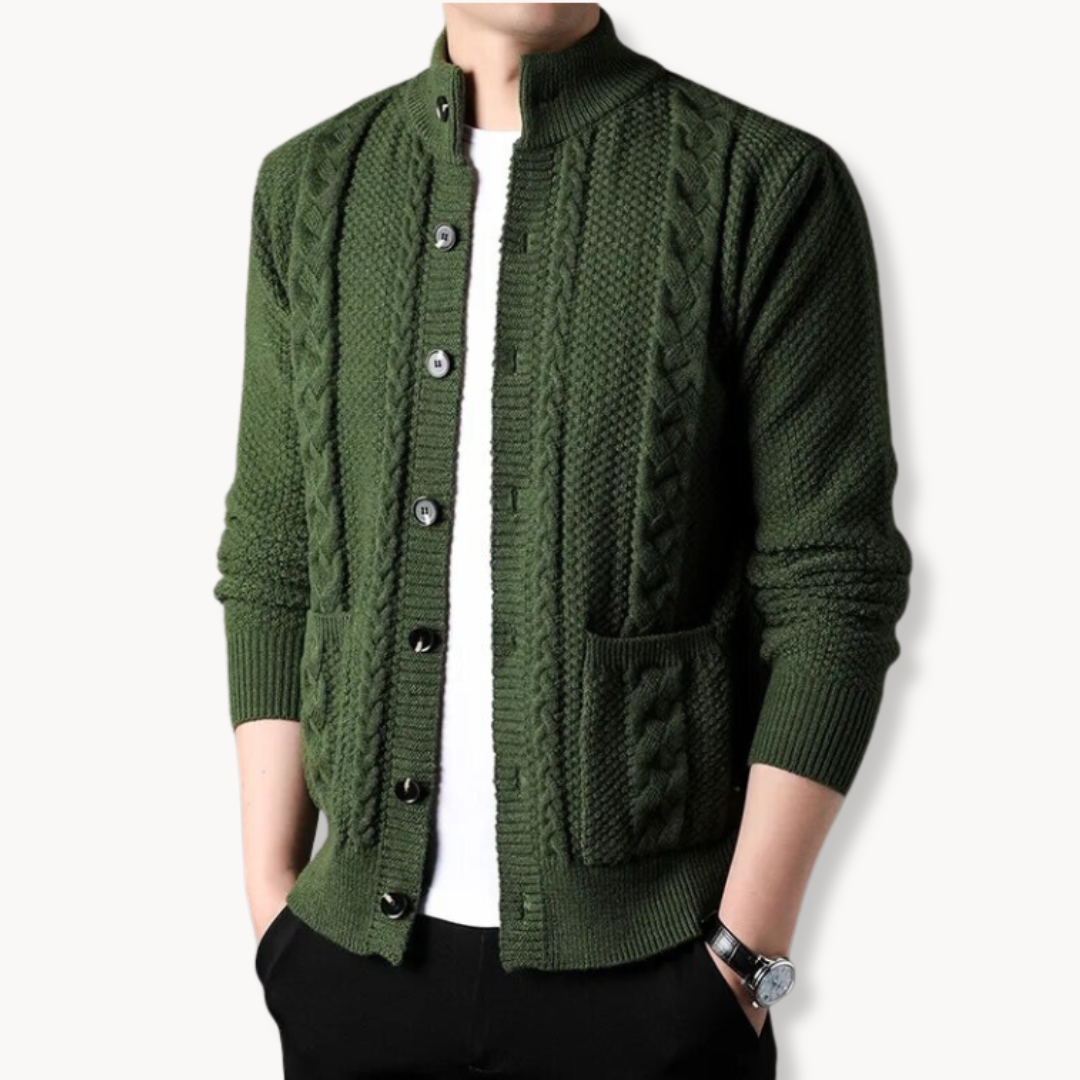 Cable Knit Wool - Cardigan