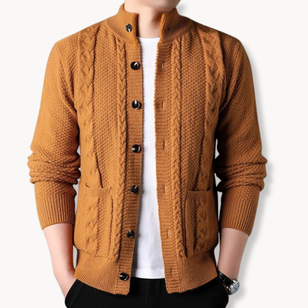 Cable Knit Wool - Cardigan