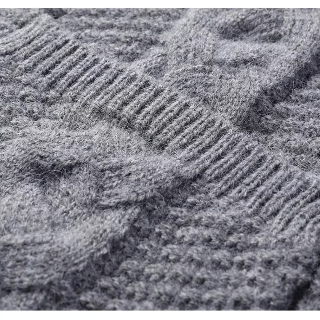 Cable Knit Wool - Cardigan