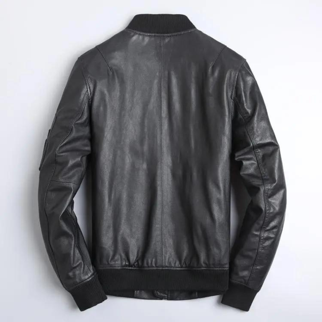 Leather Bomber - Jacket