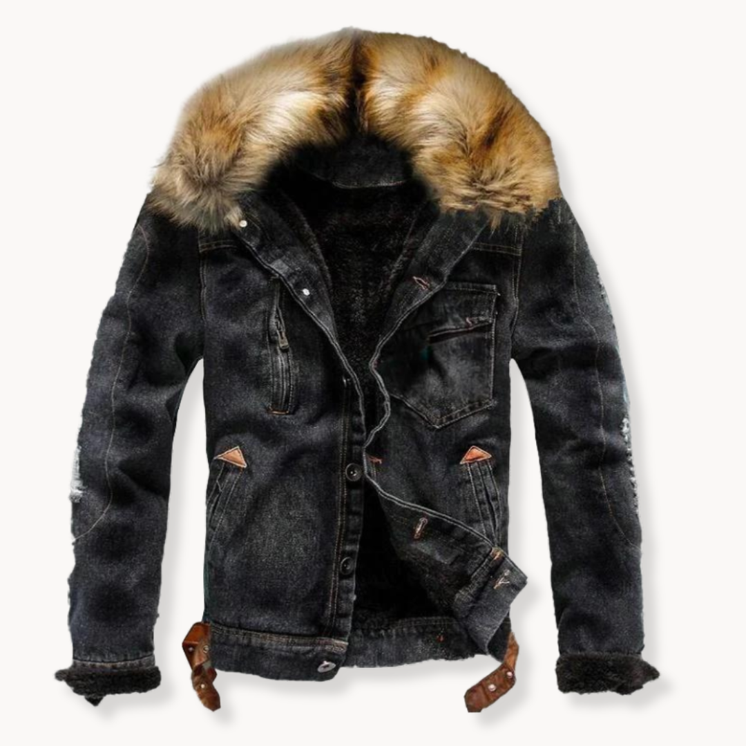 Sherpa-Lined Denim - Jacket