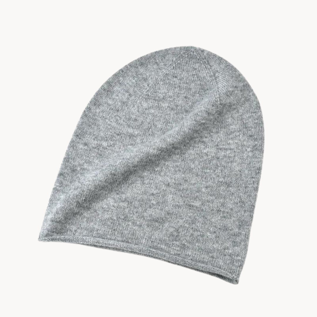 Cashmere Ribbed Fold-Over - Beanie