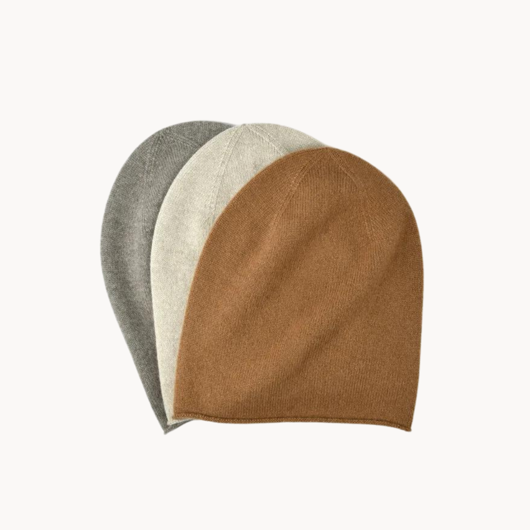 Cashmere Ribbed Fold-Over - Beanie