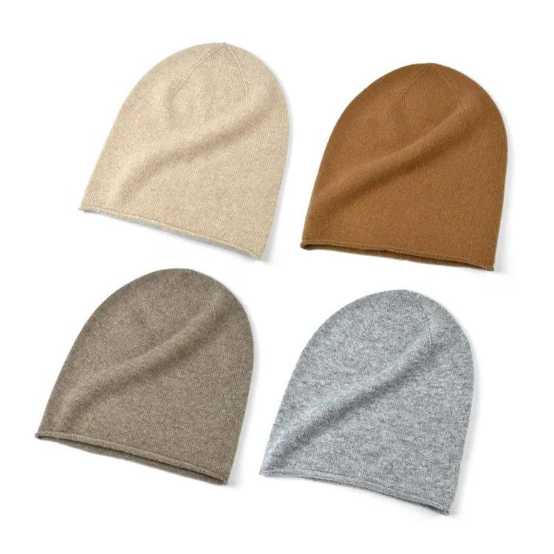 Cashmere Ribbed Fold-Over - Beanie