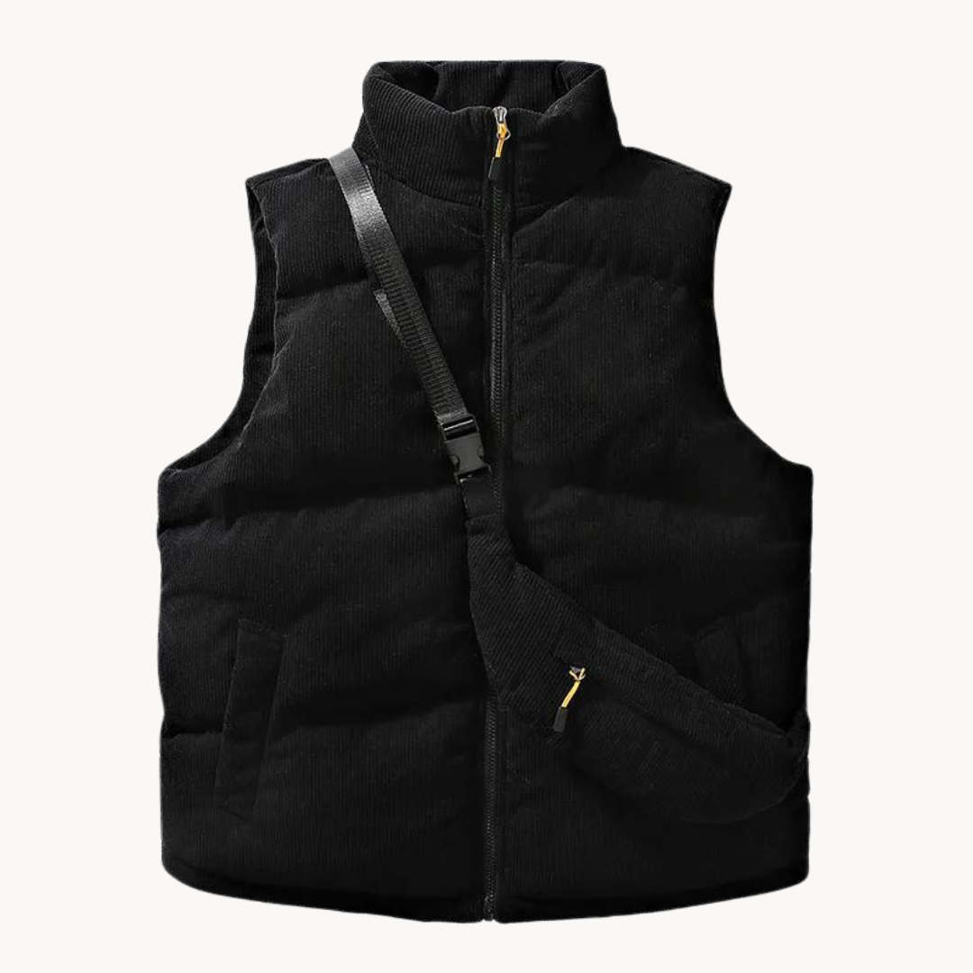 Corduroy Quilted Puffer - Vest