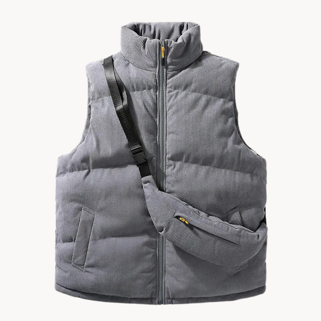 Corduroy Quilted Puffer - Vest