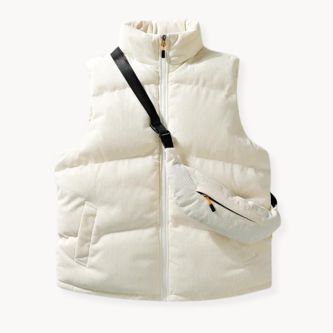 Corduroy Quilted Puffer - Vest