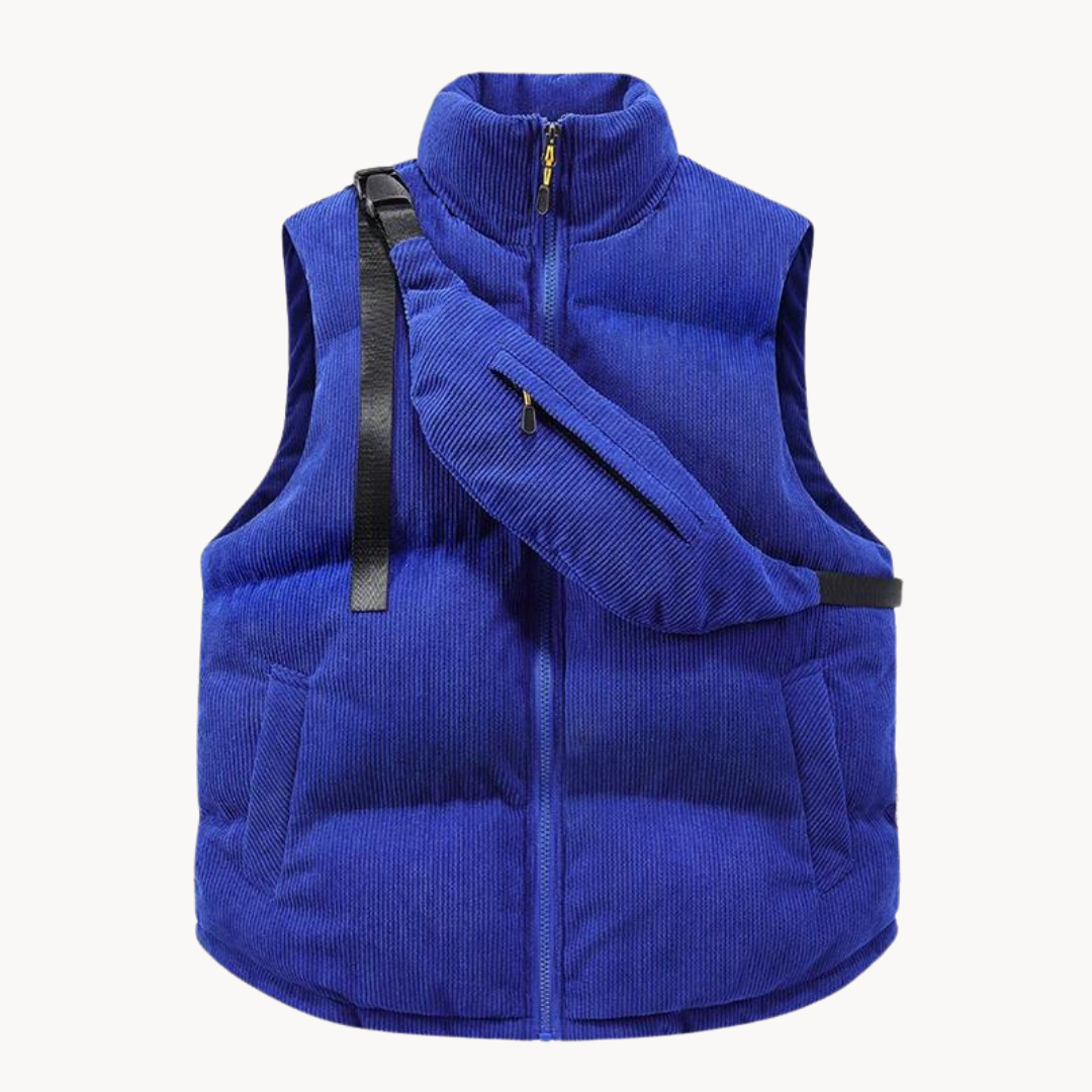 Corduroy Quilted Puffer - Vest