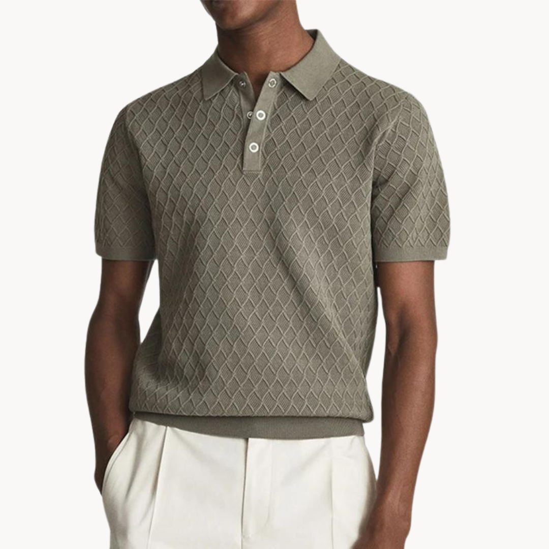 Collared Knit Polo - T-Shirt