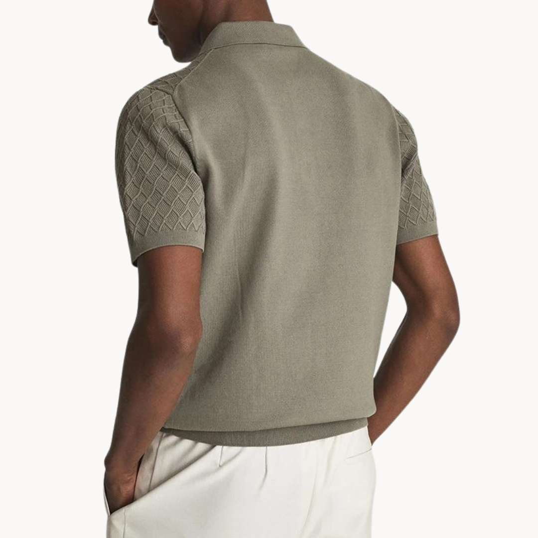 Collared Knit Polo - T-Shirt