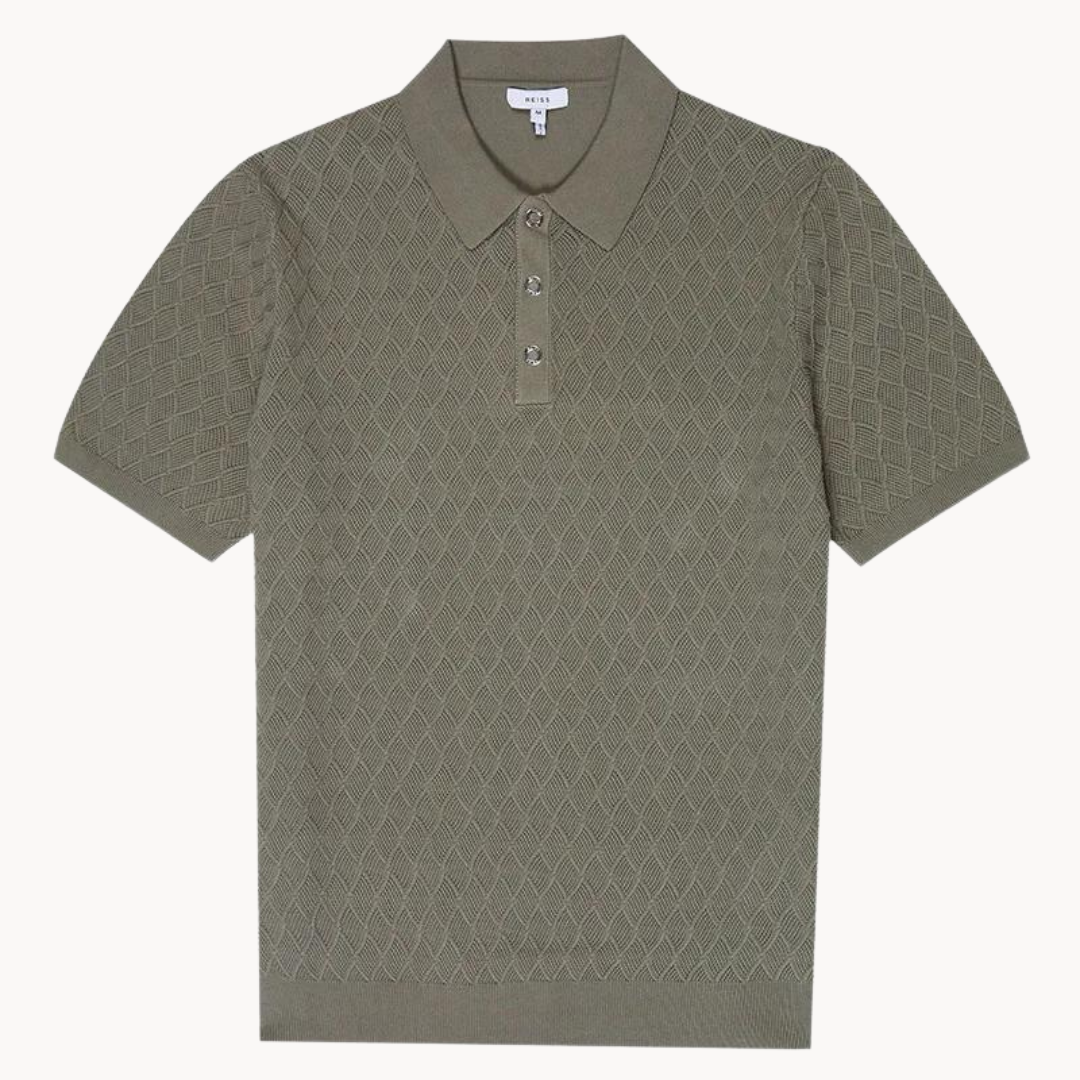 Collared Knit Polo - T-Shirt