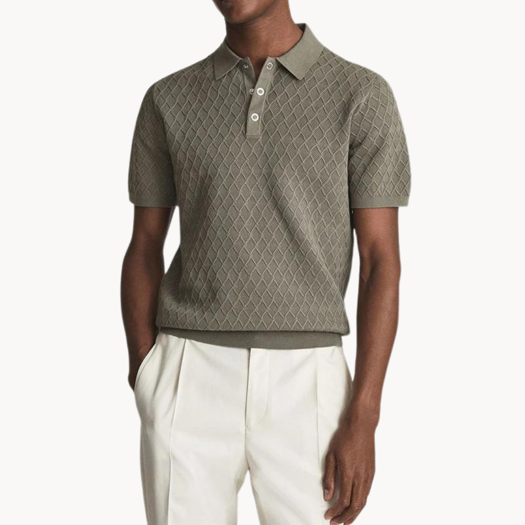 Collared Knit Polo - T-Shirt