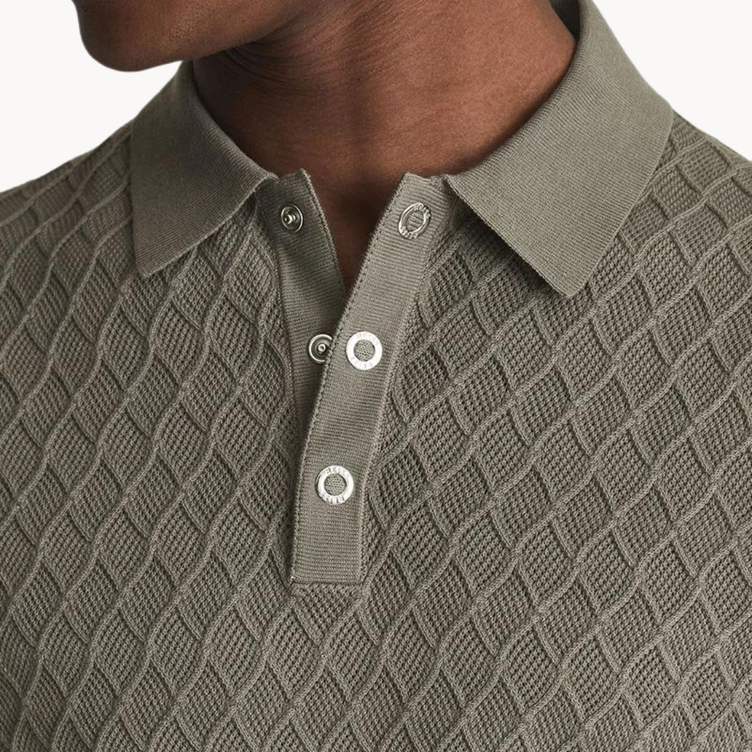 Collared Knit Polo - T-Shirt