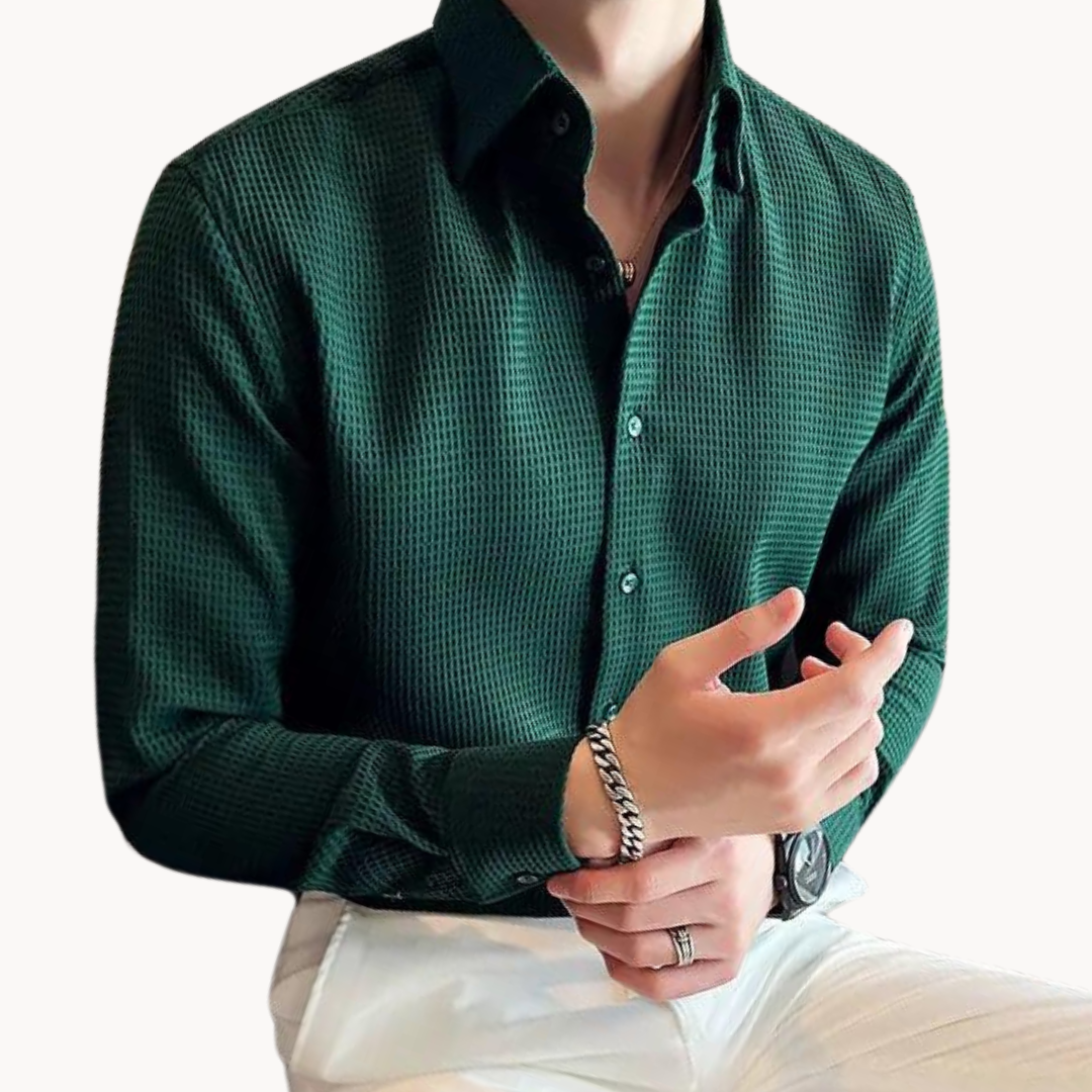 Button-Front Long Sleeve - Shirt