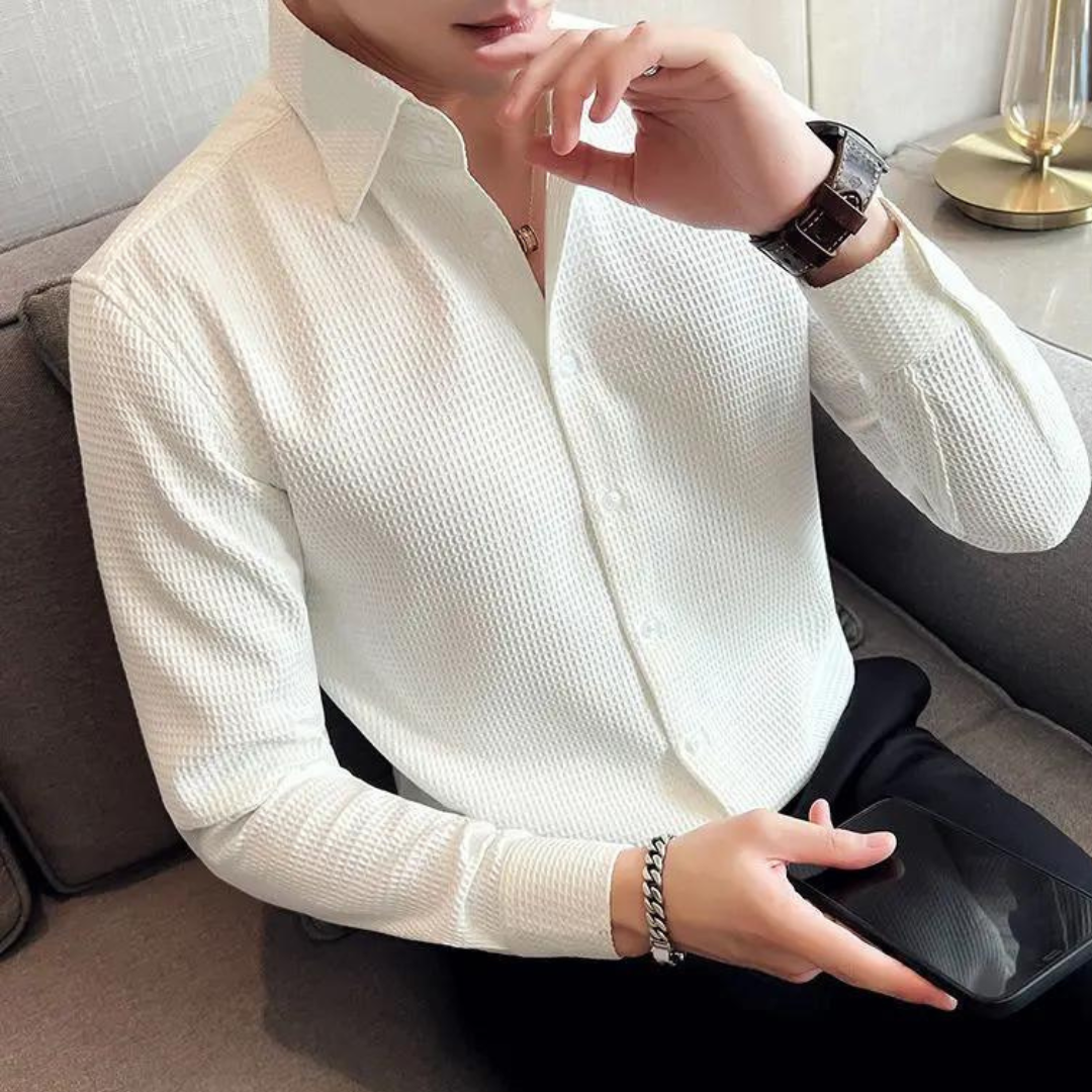 Button-Front Long Sleeve - Shirt